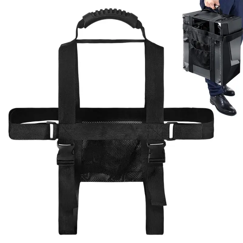 Pc Carrying Straps Computer Tower Mount Bracket Desktop Computer Tower Carrier Harness Computer Travel Holder Adjustable Desktop