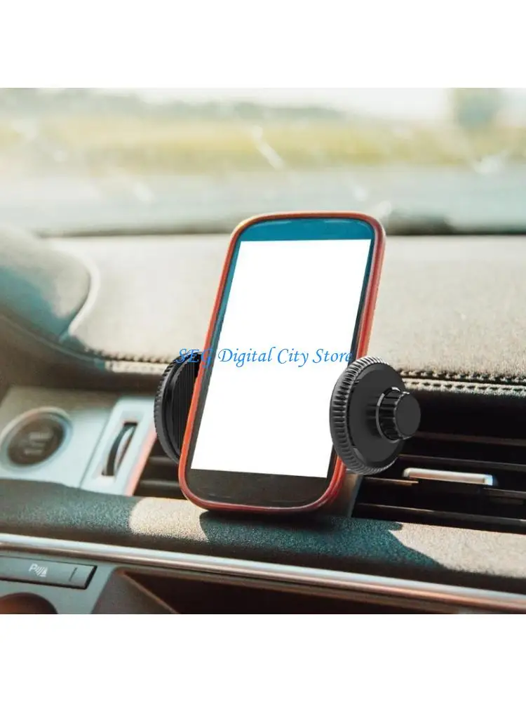 U75B Upgrades Adjustable Car Phone Mount for 4.7 to 7.2 Inch Devices 17Mm Ball Head Base Hand Operate & Secure Clamping