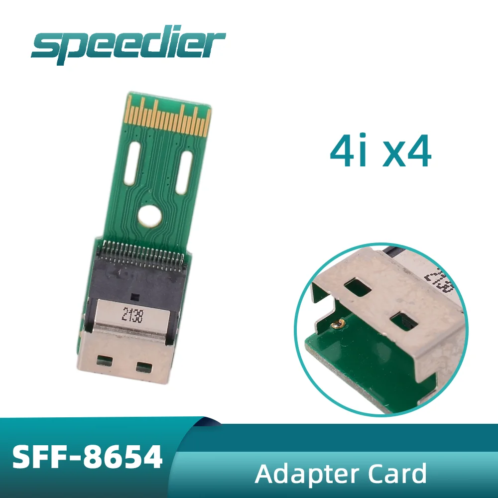 

SFF-8654 4i X4 Interface Protection Card, Adapter Card Interface Steering, Gold Finger Protection Driver-free