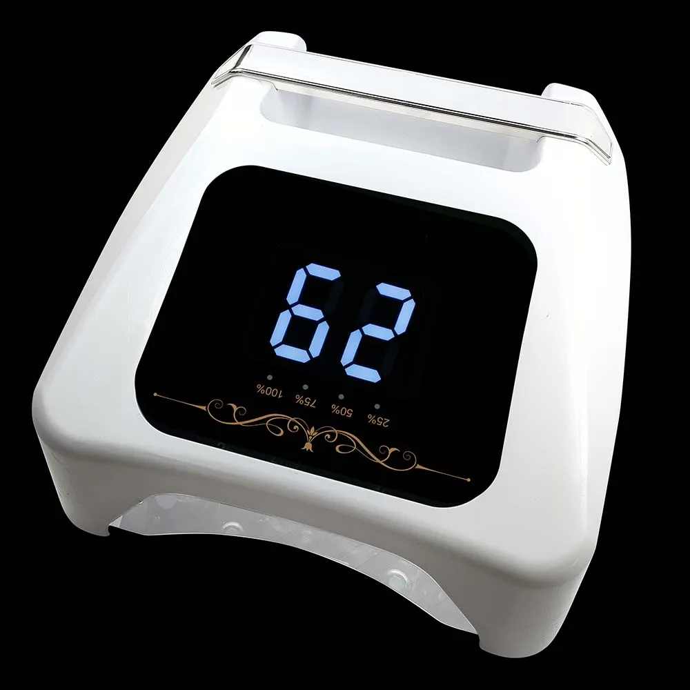 Manufacturer Professional Uv Lamps for Nails Rechargeable Portable Metal Led Uv Nail Lamp 72w White Quick Curing Nail Dryer Lamp