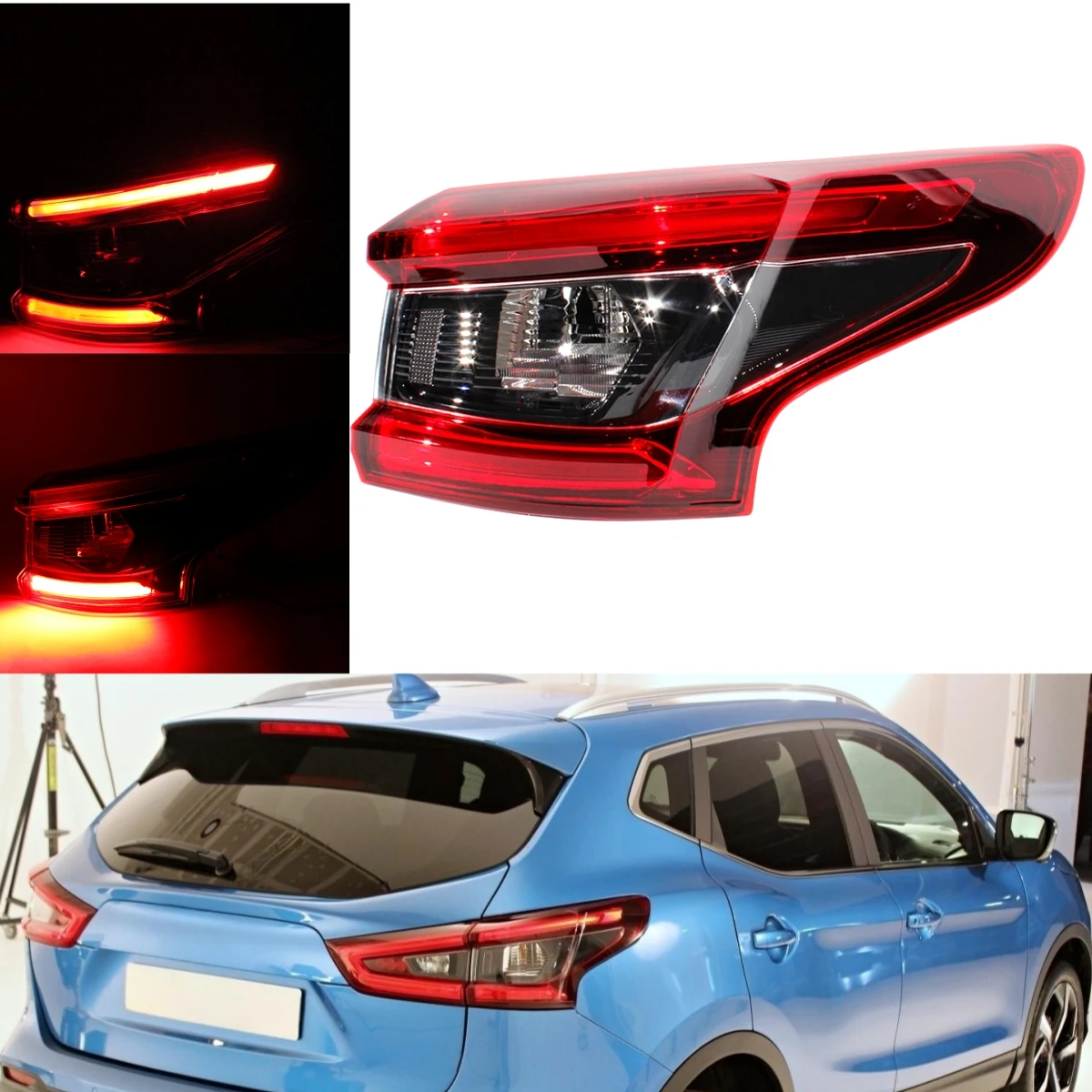 

Right Outer Side LED Tail Rear Lamp Light Without Turn Signals Bulbs 26550-HV00A For Nissan Qashqai 2017 2018 2019