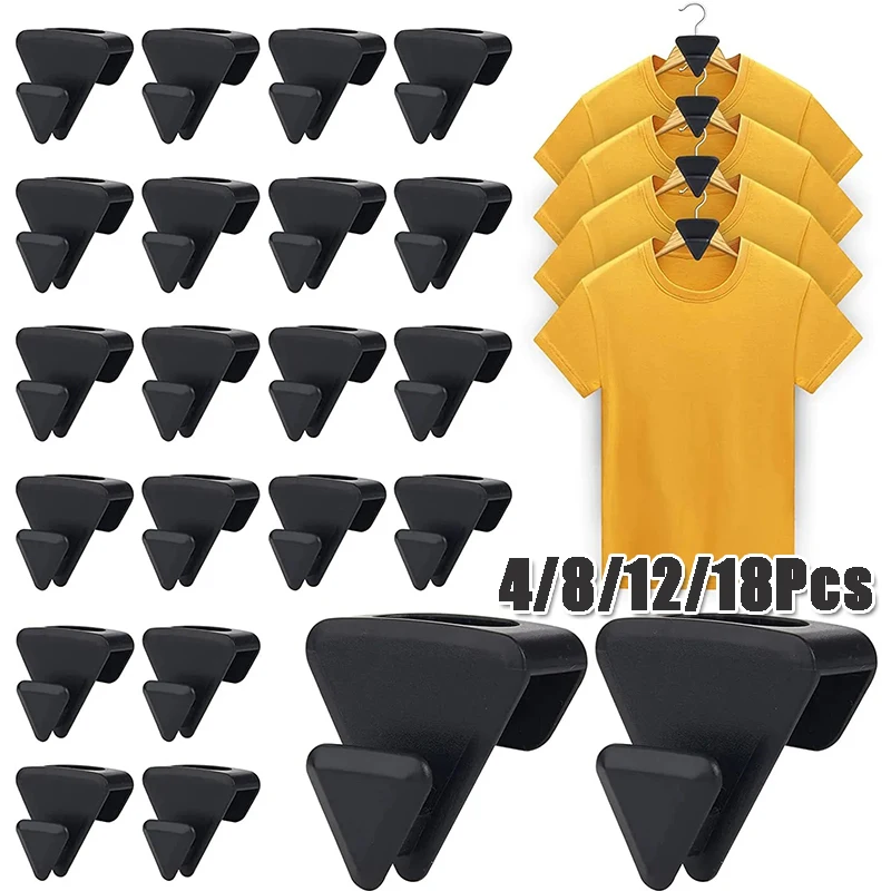 Triangles Clothes Hanger Connector Hooks Wardrobe Extender Clips for Clothing Space Saving Cascading Clothes Hangers