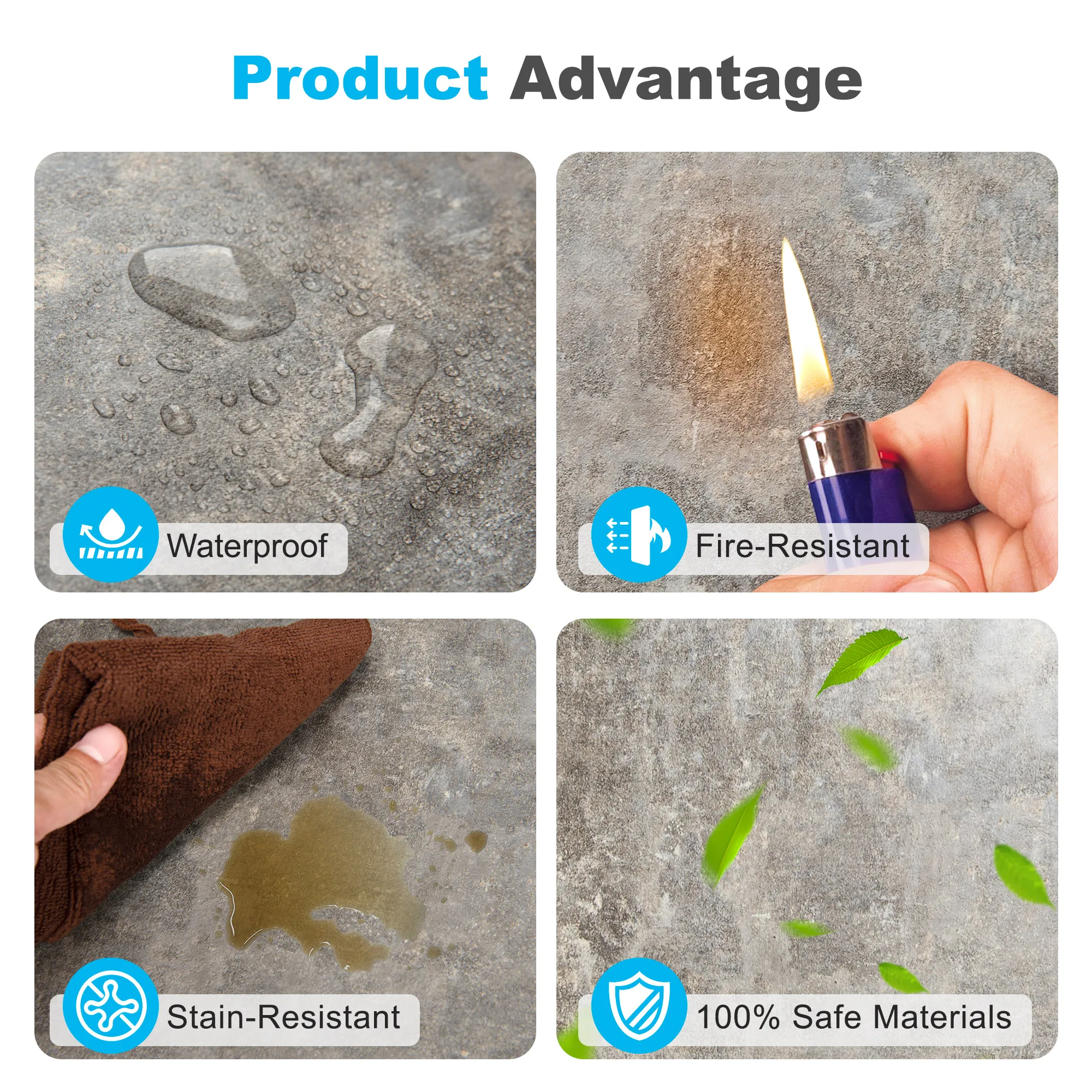 10pcs Box Marble Pattern Snap-Together Wall Tiles-Easy Install Luxury Design, Gray/White Modern Wall Panels, 24"x12