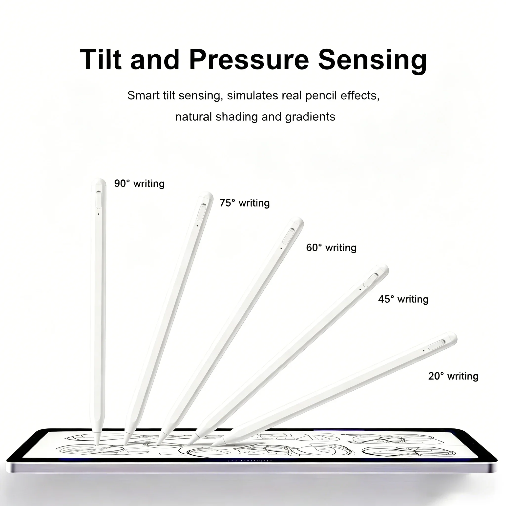 For IPad Air 11 M4/M3/M2 A16 Pro 13/11th M5/12.9 10/9/9th/10th Gen Mini 6/7 A16– Bluetooth Stylus Touch Pens for Apple Pencil