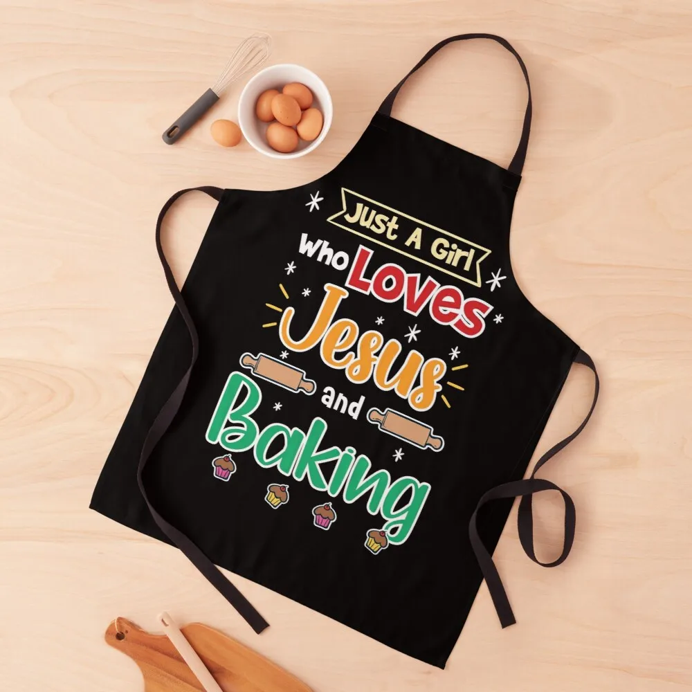 Just A Girl Who Loves Jesus And Baking |Christian Baker Apron apron waterproof household gadgets