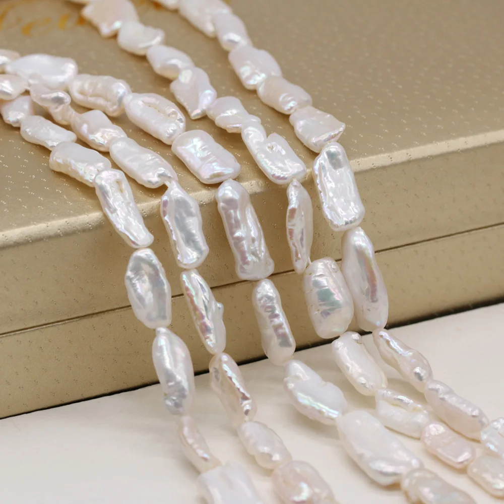 Natural Freshwater Pearl Beads Baroque Pearl Shaped for Making DIY Women Charm Jewelry Necklace Bracelet 8x18-9x20mm