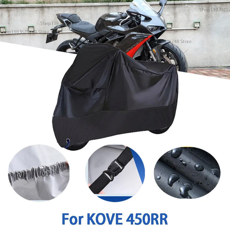 

Полные чехлы для мотоцикла KOVE 450RR, автомобильные чехлы на открытом воздухе, защита от солнца, пыли, без ушей, утолщенные оксфордские чехлы, аксессуары