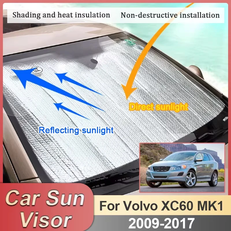 

Солнцезащитный козырек для автомобиля Volvo XC60 MK1, аксессуары 2009-2017, накладки на боковые окна, дефлекторы, защита от солнца