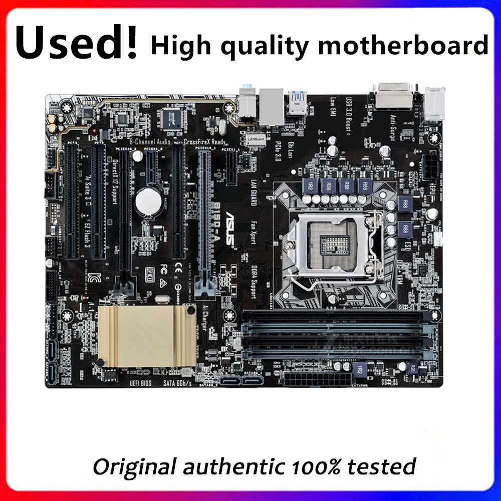 

For Asus B150-A Original Used Desktop Intel B150 B150M DDR4 Motherboard LGA 1151 i7/i5/i3 USB3.0 SATA3