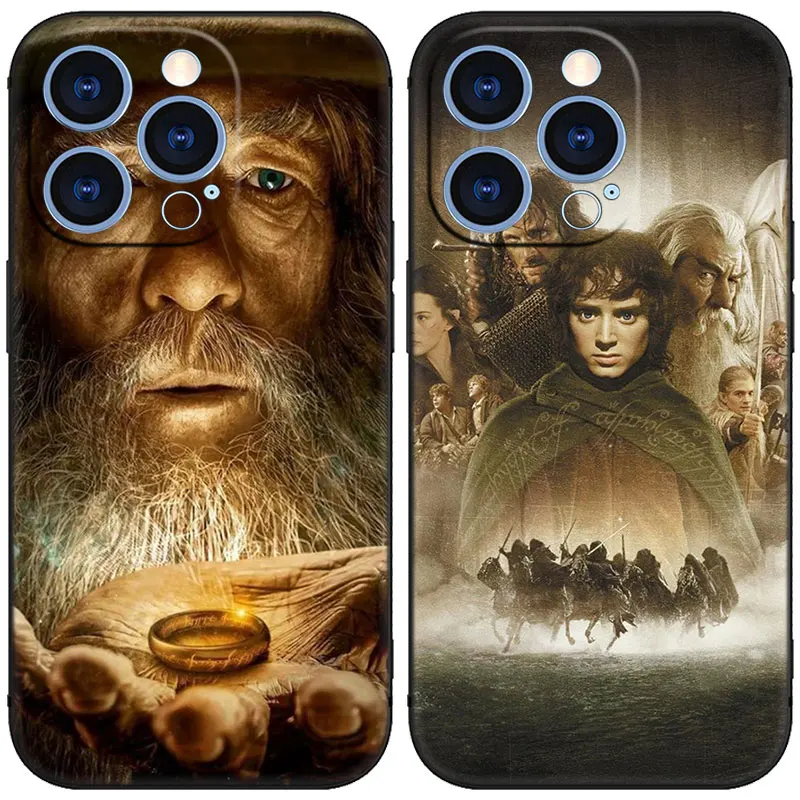 L-Lord of the R-Rings Black Phone Case For Apple iPhone 15 Pro Max 15 14 13 12 Pro Max Mini 11 Pro 7 8 Plus XR X XS SE 2020 2022