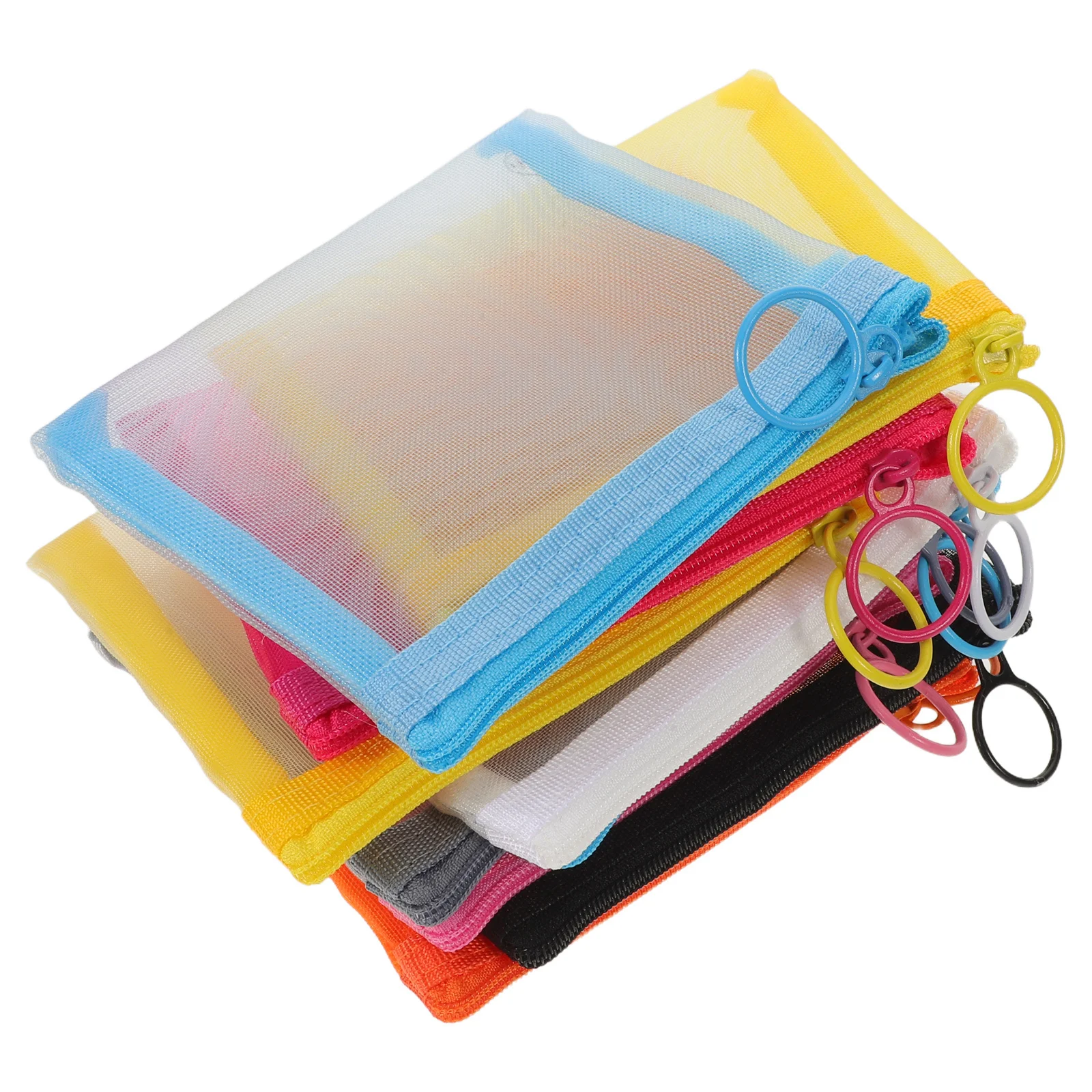 

10Pcs Mini Mesh Zipper Pouch Colored Net Bag Portable Small Makeup Storage Organizer Travel Tiny Essentials Breathable Mesh Bag