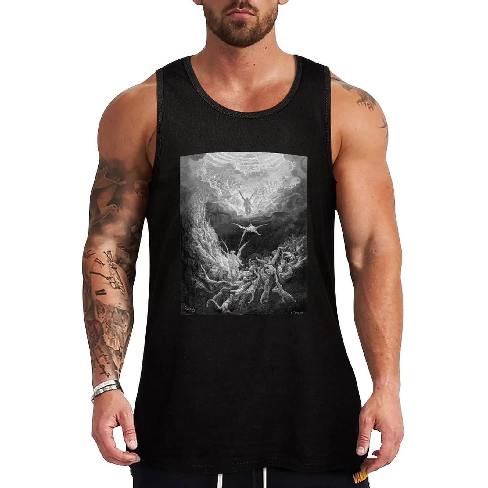 Gustave Doré's -The Last Judgement Tank Top gym clothes man T-shirt men sleeveless gym shirt man fitness bodybuilding men