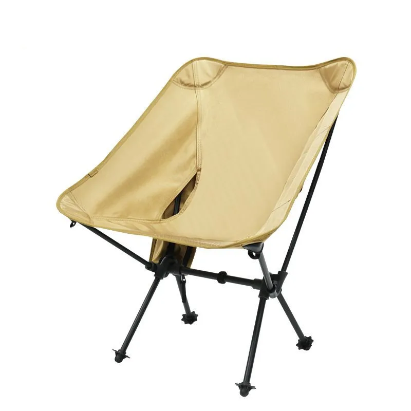 Leisure Camping Moon Chair Portable Storage Outdoor Folding Chair Aluminum Alloy High Density Oxford Fabric Material