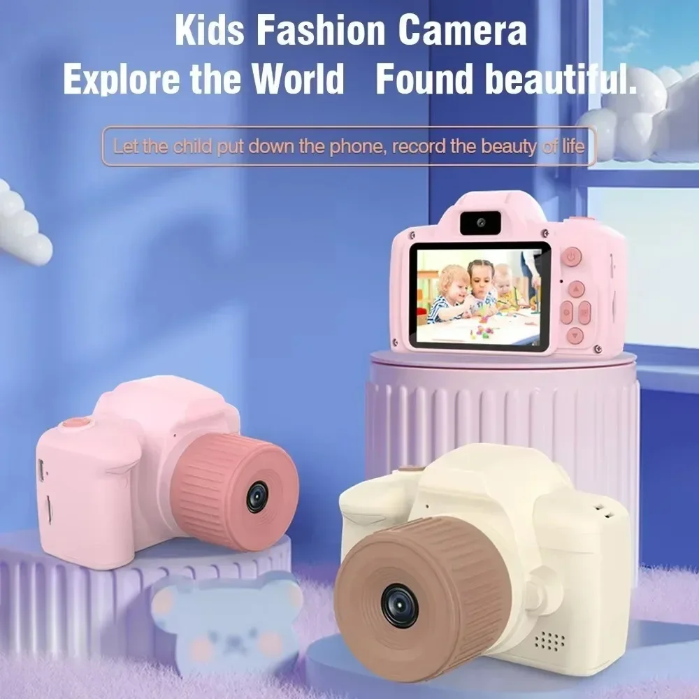 Kids Camera  Long Lens Cartoon 1080P 2.4 Inch Screen Photo Record Life Mini Child Camera  Girls Boys Birthday Gifts