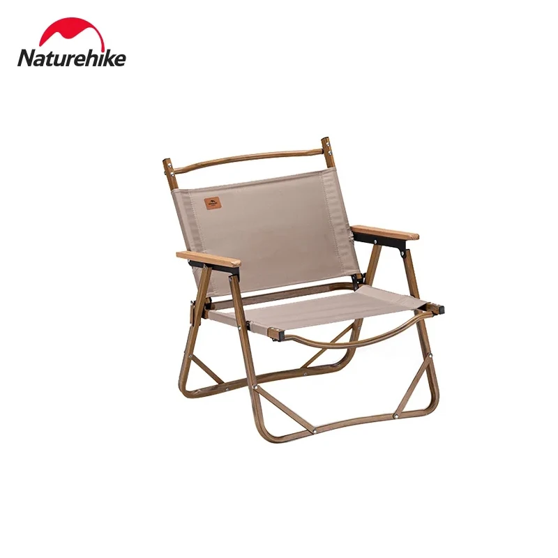 

Naturehike Camping Chair Portable Outdoor Chair AluminumAlloy Wood Grain Folding Picnic Chair Camping Equipment Kermit Chair