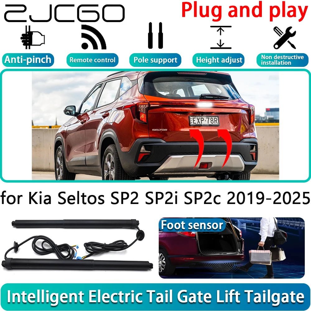 

ZJCGO for Kia Seltos SP2 SP2i SP2c 2019-2025 Electric Powered Tailgate Power Liftgate Automatic Tailgate System With Foot Sensor