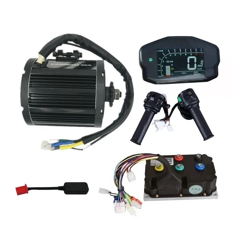 QS 138 90H 4000W 72V 110KPH Mid Drive Motor Conversion Kit with DKD Display