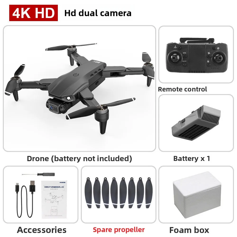 4K 전문가용 HD 듀얼 카메라 L900 Pro GPS 5G 와이파이 촬영 브러시리스 보관 가방 포함 접이식 쿼드콥터 3가지 색상