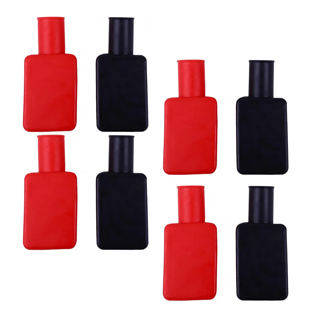 

4Pairs Terminal Covers Durable Rubber Protector Car Post Caps Short Circuit Guard Terminal Covers Cap