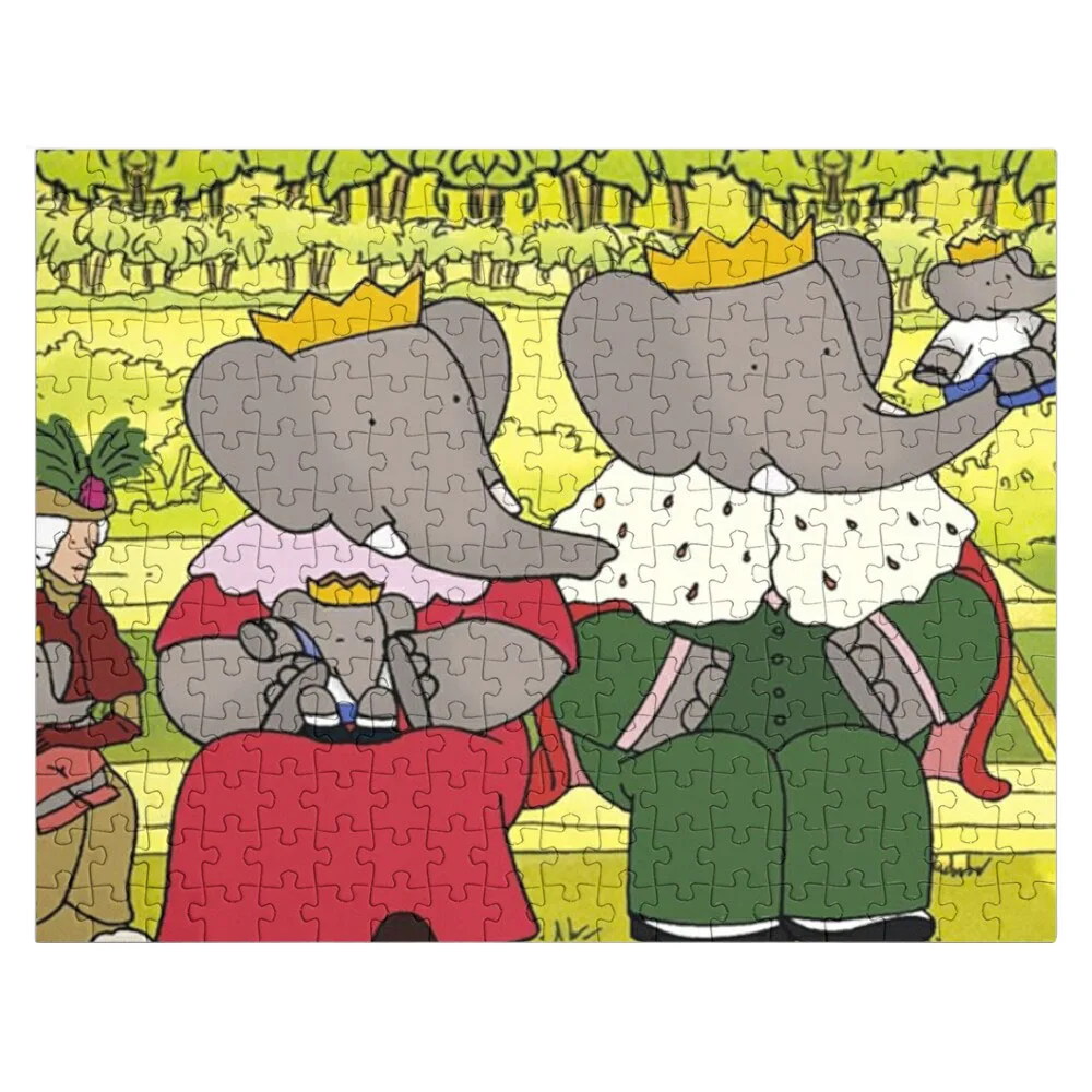 King Babar queen celeste and the family Jigsaw Puzzle Scale Motors Custom Jigsaw Wooden Adults Toddler Toys Puzzle