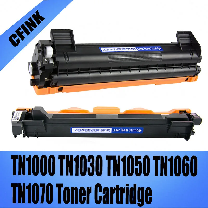 Cartucho de Tóner TN1000 1030 1050 para Impresoras Brother TN1000 TN1030 TN1050 TN1060 TN1070 TN1075 TN1095 HL1110 TN 1000 1030 1075