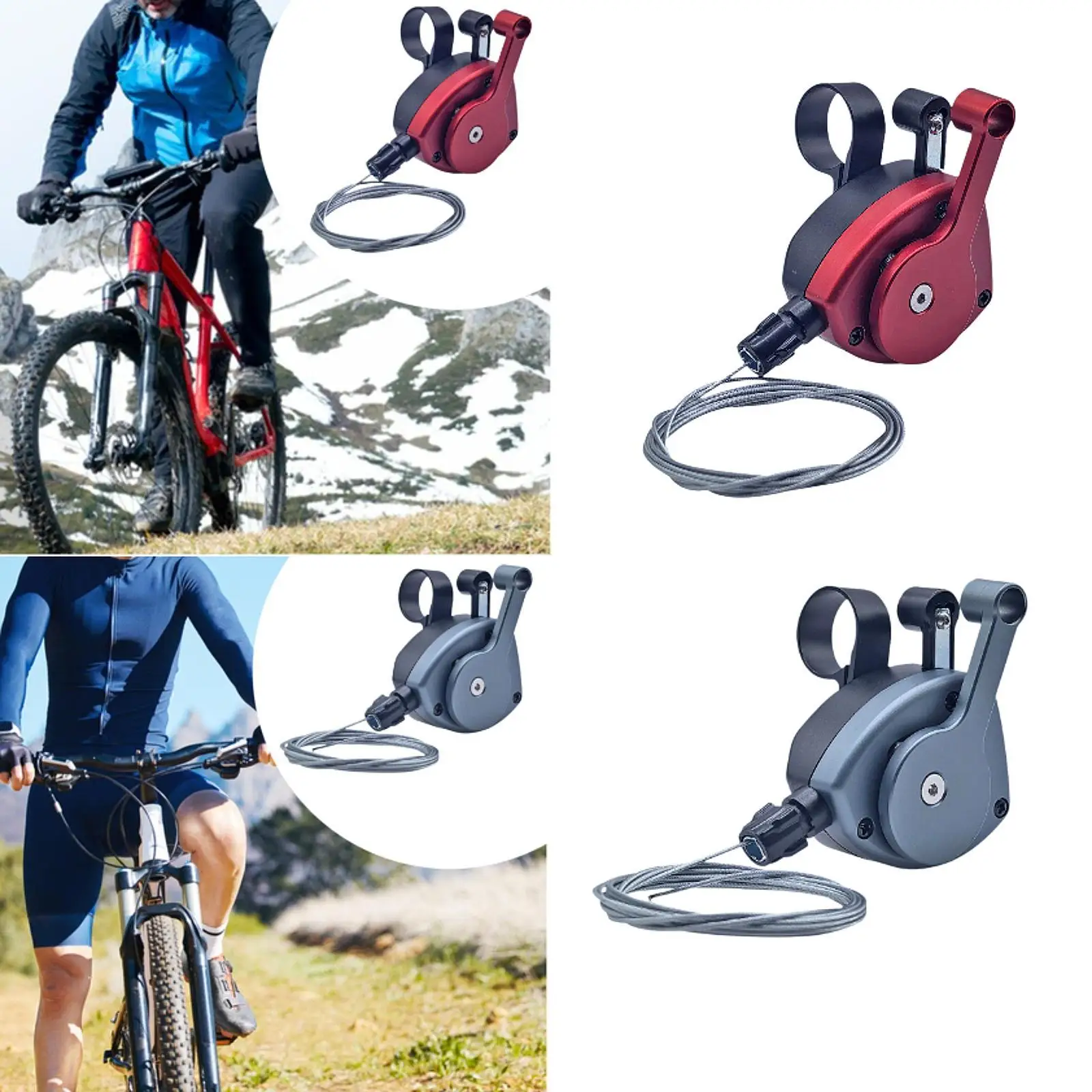 

Bicycle Shifter Lever with Shift Cable Bicycle Handlebar Thumb Shifter Right Replace Parts for Cline