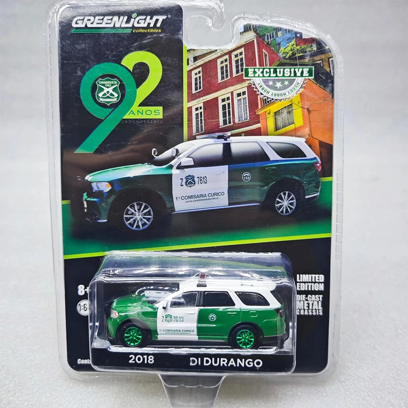 

Greenlight 1:64 2018 Dodge Durango Chilean Police Car Series Alloy Diecast Casting Model Children's Toys Collect Ornaments