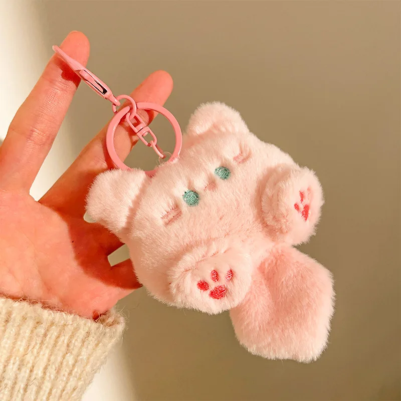Cartoon Plüsch Puppe Schlüsselbund Tasche Charms Capybara Stern Bär Kaninchen Frosch Panda Erdbeere Bär Gans Puppe Schlüsselanhänger Weihnachtsgeschenke