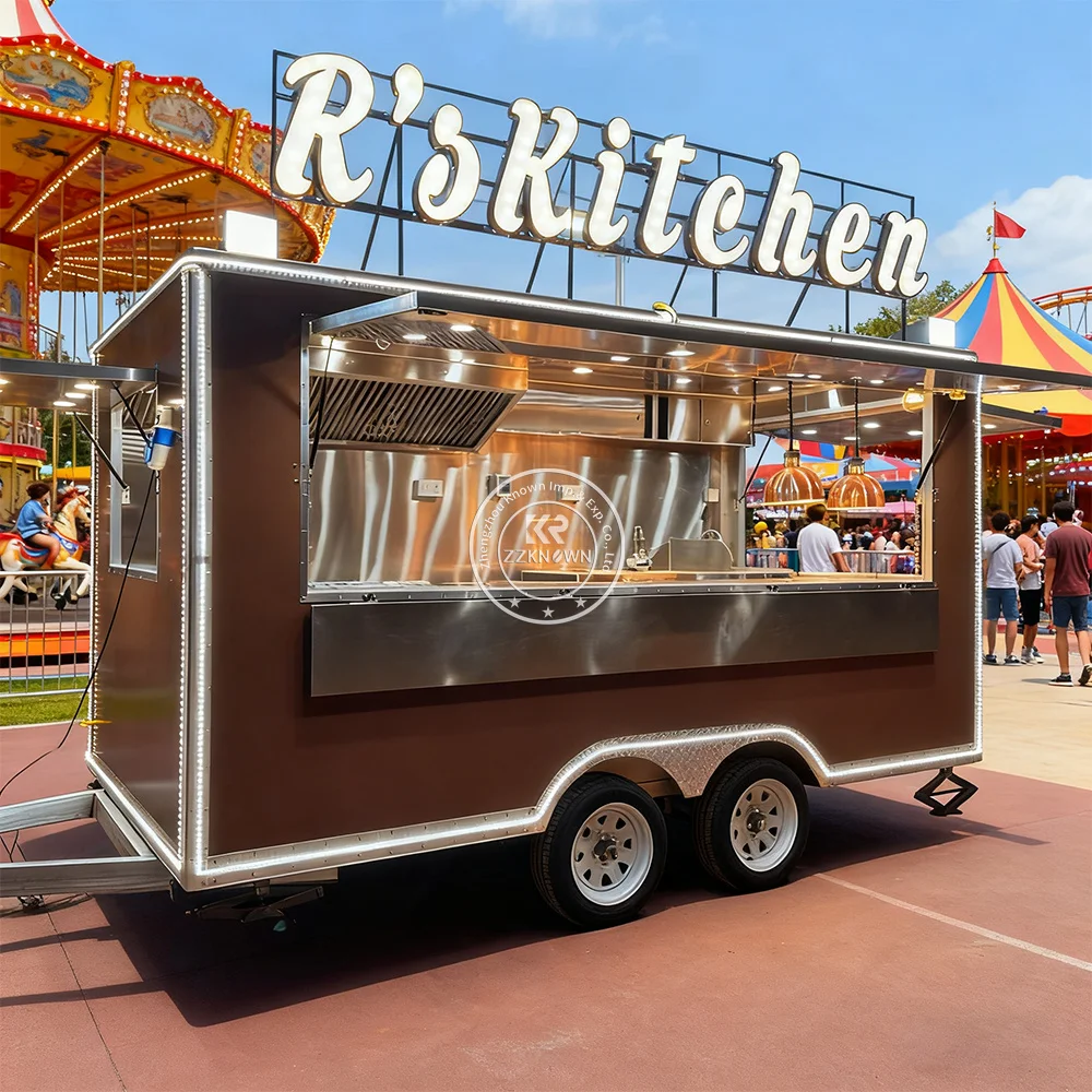 

China Food Cart Business Trailer Cooking Cart Custom Food Trucks Gas Tow Truck with Best Price