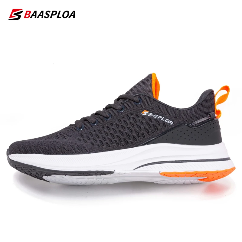 Baasploa chaussures de course pour hommes nouvelles chaussures de Tennis de sport respirantes en maille extérieure mâle décontracté léger à lacets baskets