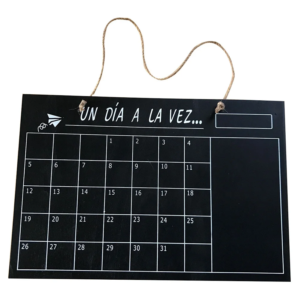 سبورة خشبية للتقويم الشهري، لوحة رسائل معلقة، ديكور حائط قابل لإعادة الاستخدام للسبورة الخشبية ذات الوجه الواحد #1