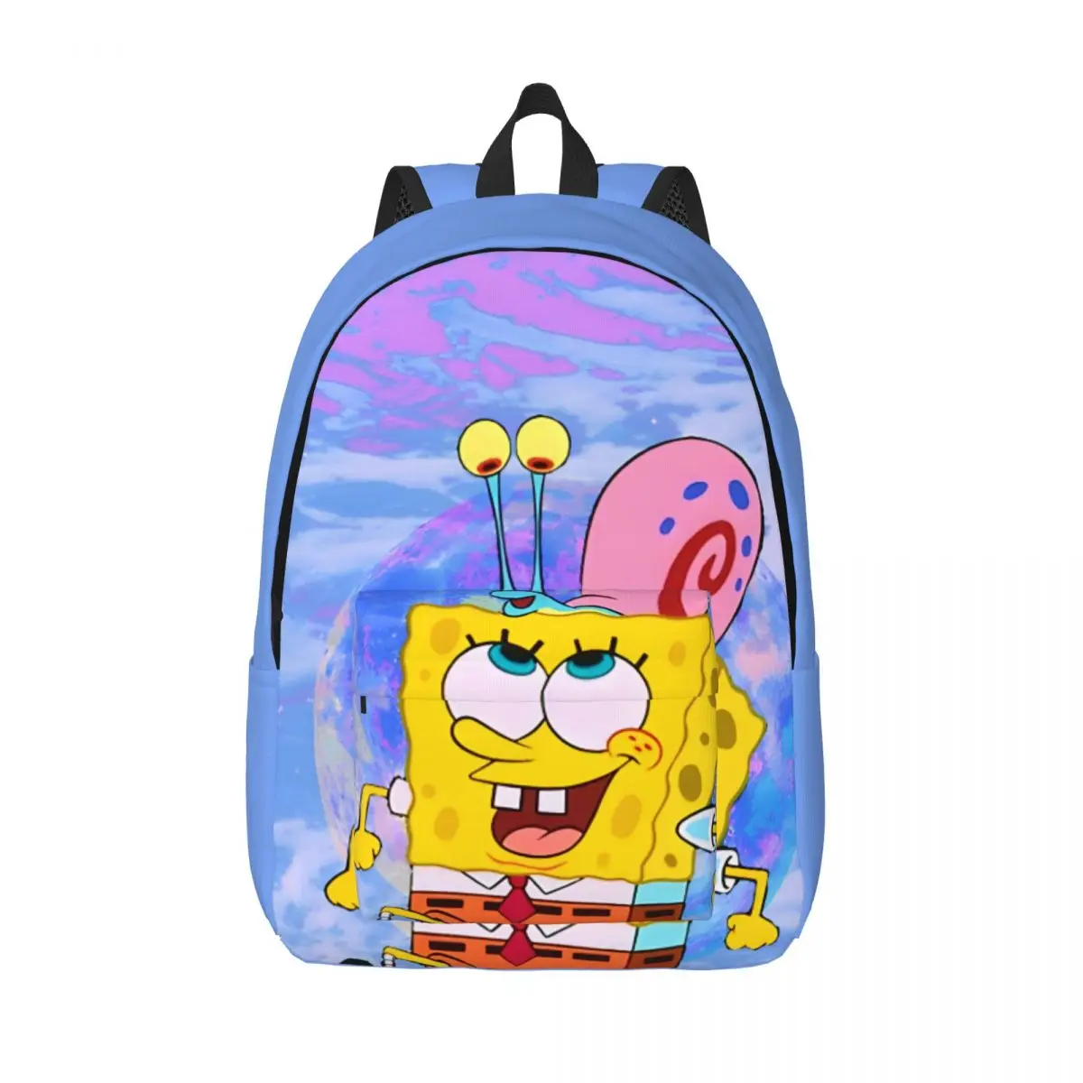 Portable SPONGEBOB Bookbag Camping Retro Washable SpongeBob Ladies Schoolbag For Gifts