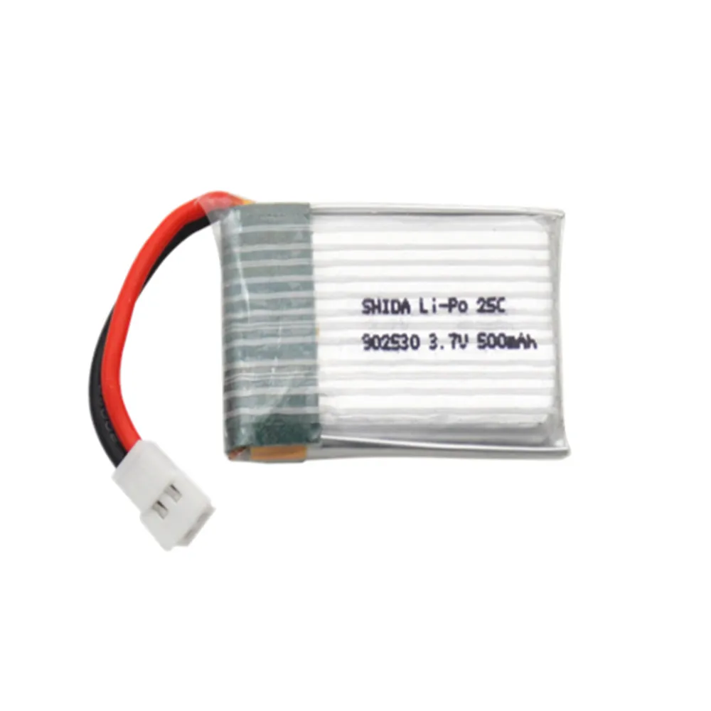 3.7V 500mAh 902530   Bateria LiPo 25C do helikoptera RC Wltoys V931 F949 XK K123 6Ch Części zamienne 1s Bateria 3.7v