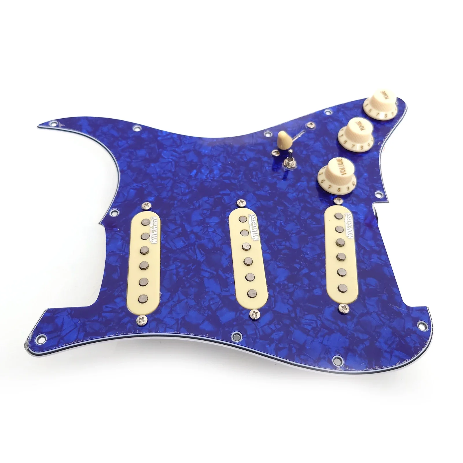 SSS Guitar Prewired Loaded Pickguard with Single Coil Pickups Set for ST Electric Guitars Replacement Parts