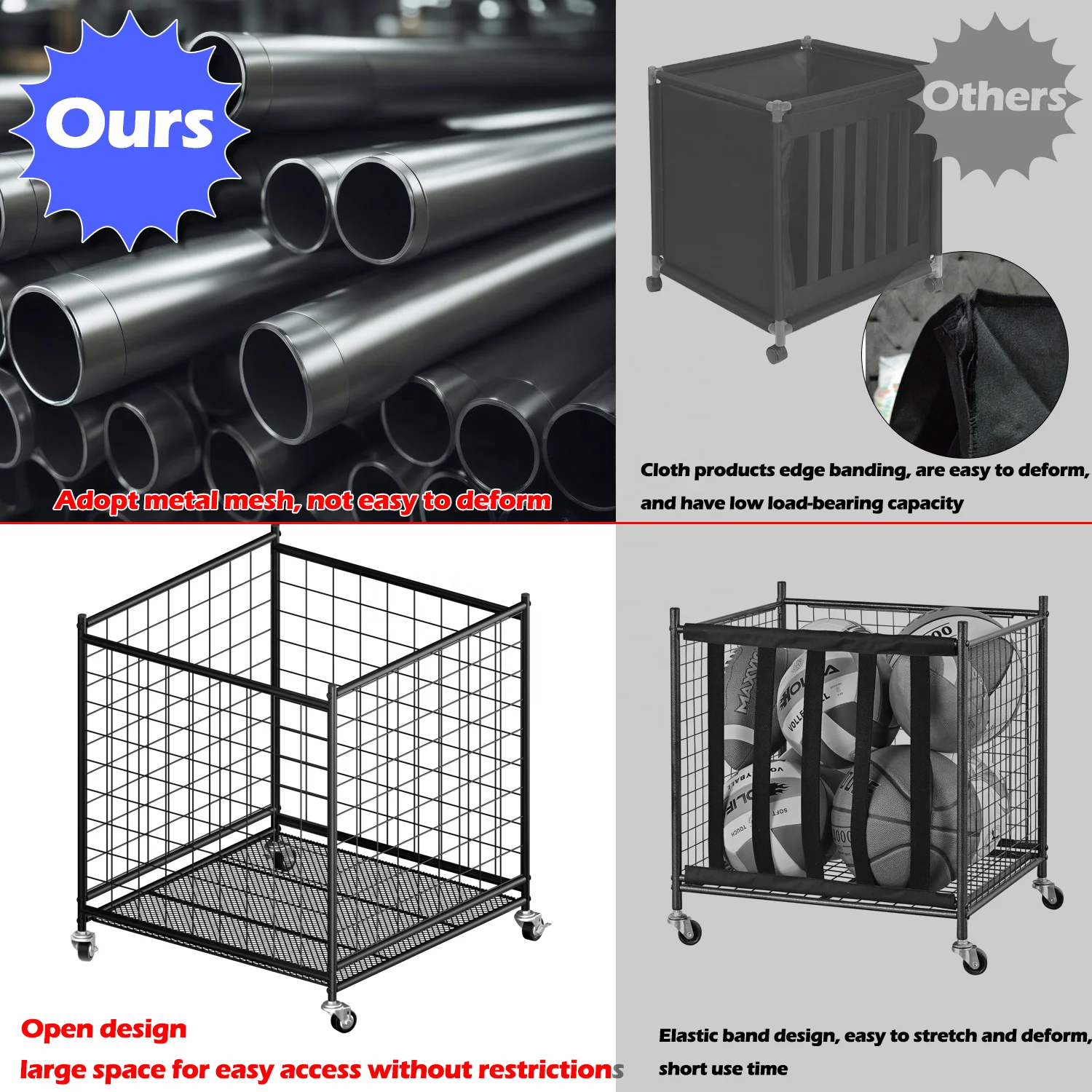 Loja de artigos esportivos garagem equipamentos fitness ferramenta acessórios basquete futebol vôlei yoga bola armazenamento rack gaiola