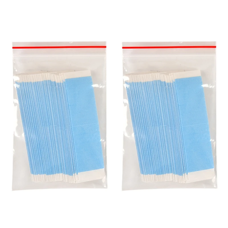 Cinta de extensión adhesiva doble para pelucas, tiras de pelo súper fuertes, impermeable para tupé/pelucas de encaje, película adhesiva, 72 piezas por lote