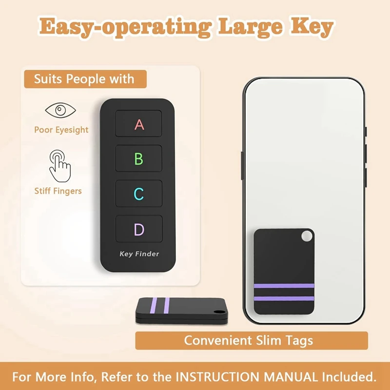 Wireless Key Finder Wallet Remote Control Positioning Tracker Anti-Lost Finder Multi-Function Wireless Finder