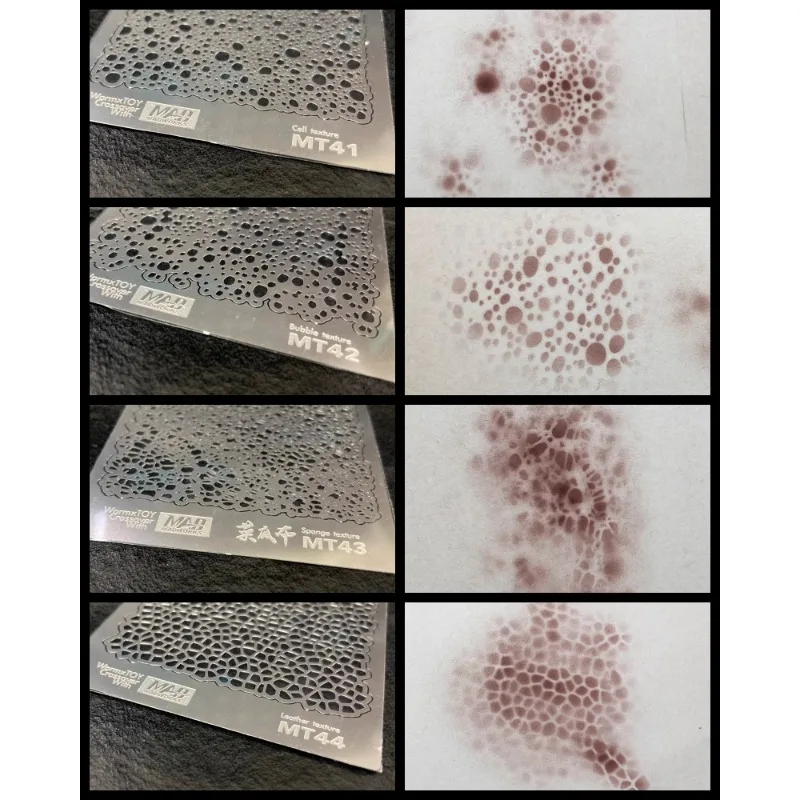 MAD WORKS MT41~MT48 Texture Leakage Spray Board Model Weathering Plate for Military Model Aging Spraying Tools DIY Accessories