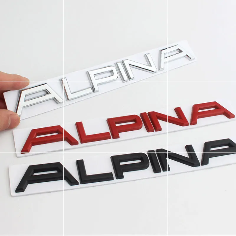 1Pcs Car 3D Metal Stickers Rear Bumper Trunk Letter Logo Emblem Badge Decals For ALPIN E46 E39 E90 E60 E36 F30 X5 E53 F10 refit