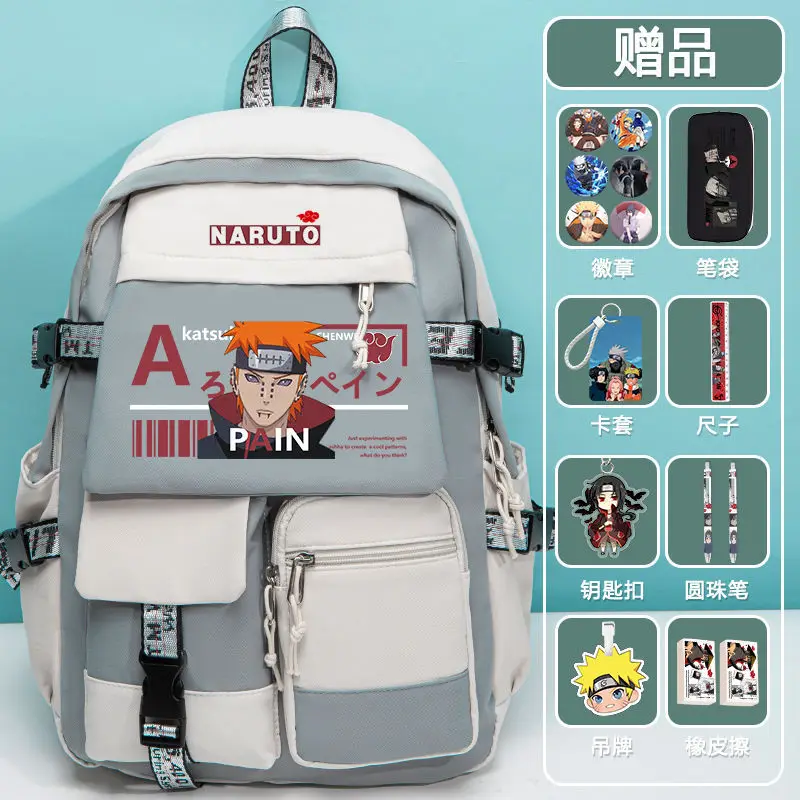 Naruto New Cartoon Student Schoolbag Large Capacity Casual and Lightweight Shoulder Pad Waterproof Stain Resistant Backpack