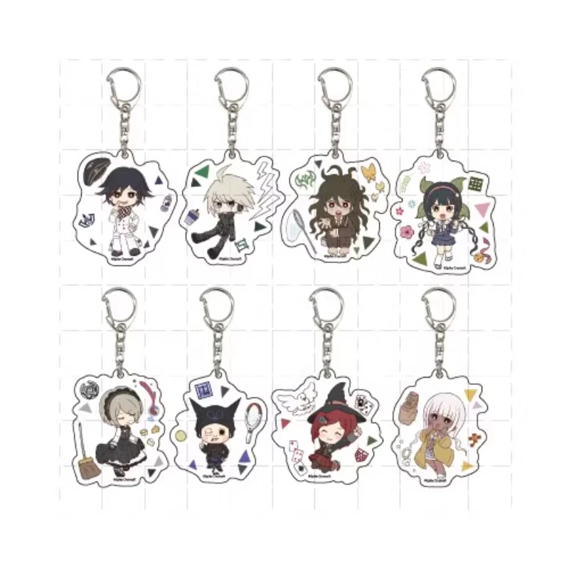 Game V3 Shuichi Saihara Nanami Chiaki Akamatsu Kaede Ouma Kokichi Keychain Doll Anime Acrylic Keyring Pendant for Gift