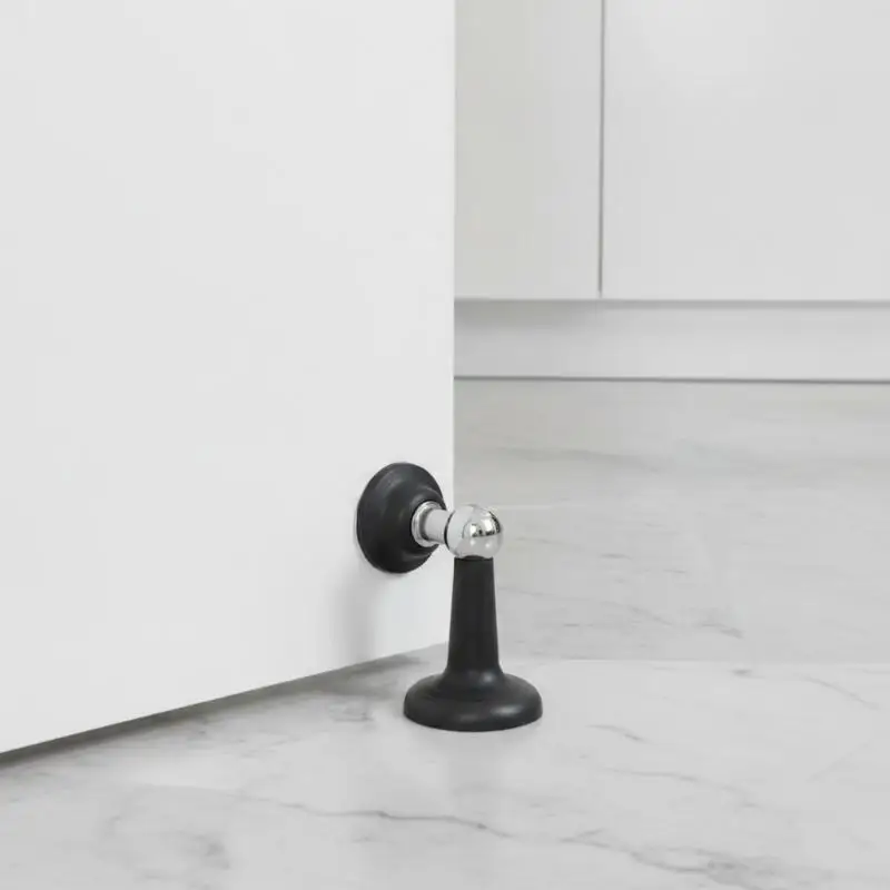 Magnetic Door Stopper Waterproof Rustproof Heavy Duty Dual Floor Wall Mount for Bathroom Rental House DIY Use