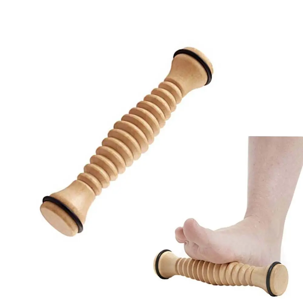 Rodillo de ejercicio de madera para fascitis Plantar, masajeador de tejido profundo, herramienta para el cuidado de los pies, máquina de acupresión