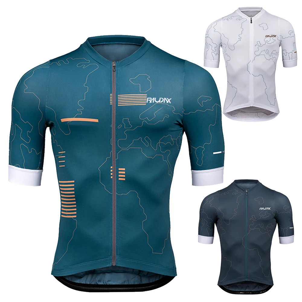 Raudax 2024 Men Summer Short Sleeve Cycling Jersey Shirts MTB Maillot Ropa Ciclismo Bicycle Wear Breathable Cycling Clothing