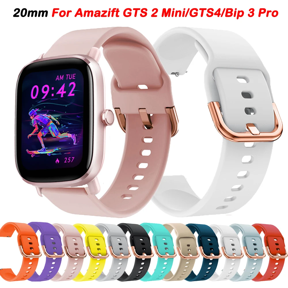 Replacement Strap For Amazfit GTS 4 2 Mini Strap Silicone Strap For Amazfit GTS4 GTS2 GTS 3 Bip Strap Bracelet Watchband