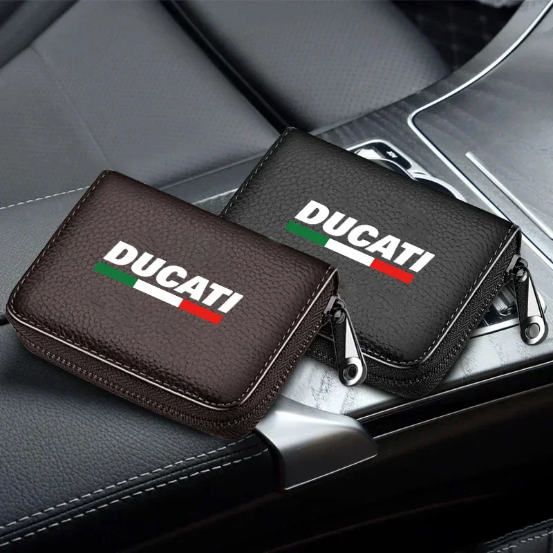 For Ducati Scrambler 800 1100 797 Motorcycle Carbon Fiber Driver\'s License Holder Card Bag Driving ID Card Storage Bag Wallet