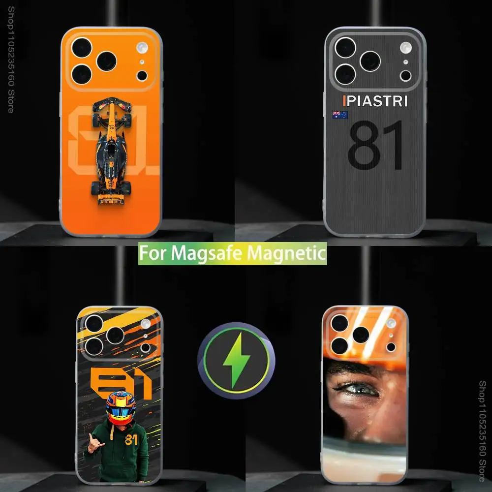 

O-Oscar P-Piastri 81 For iPhone 17,16,15,14,13,12,11,Pro,Max,Plus,Mini,SE4,E Magnetic For Magsafe Wireless Phone Case