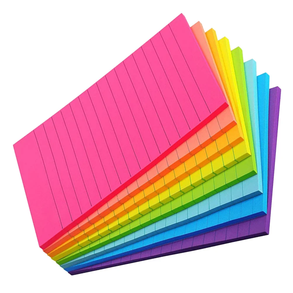 8 Pcs Horizontal Sticky Tabs Tearable Adhesive Note Pads Portable Practical School Office Home Use Bulk Decorative