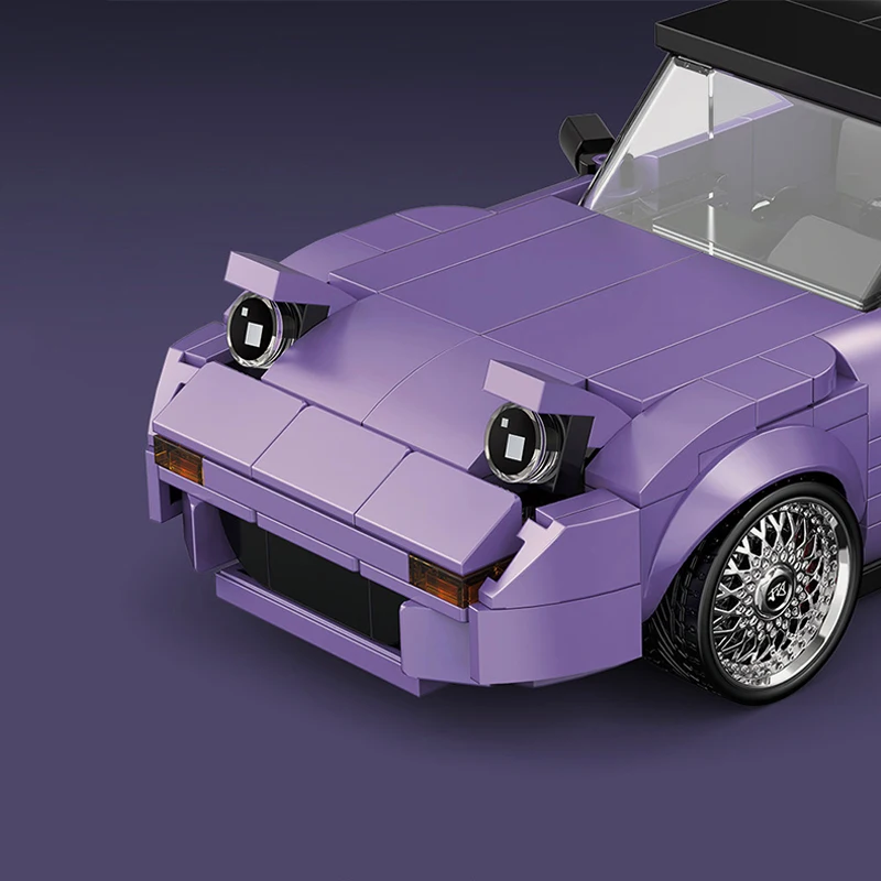 

Crafted PB8817 Purple Mechanical Racing Style Building Block Model, MOC DIY Assembly Set, Ideal for Advanced Hobby Builders