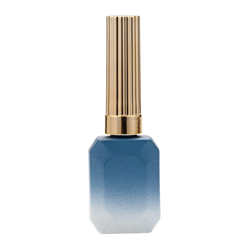 Récipient cosmétique en verre avec couvercle pour brosse à ongles, bouteille d'huile HI, bleu, rose, 12ml, 100 pièces